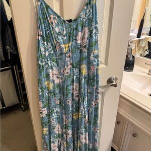 Torrid Floral Dress in Blue and Yellow